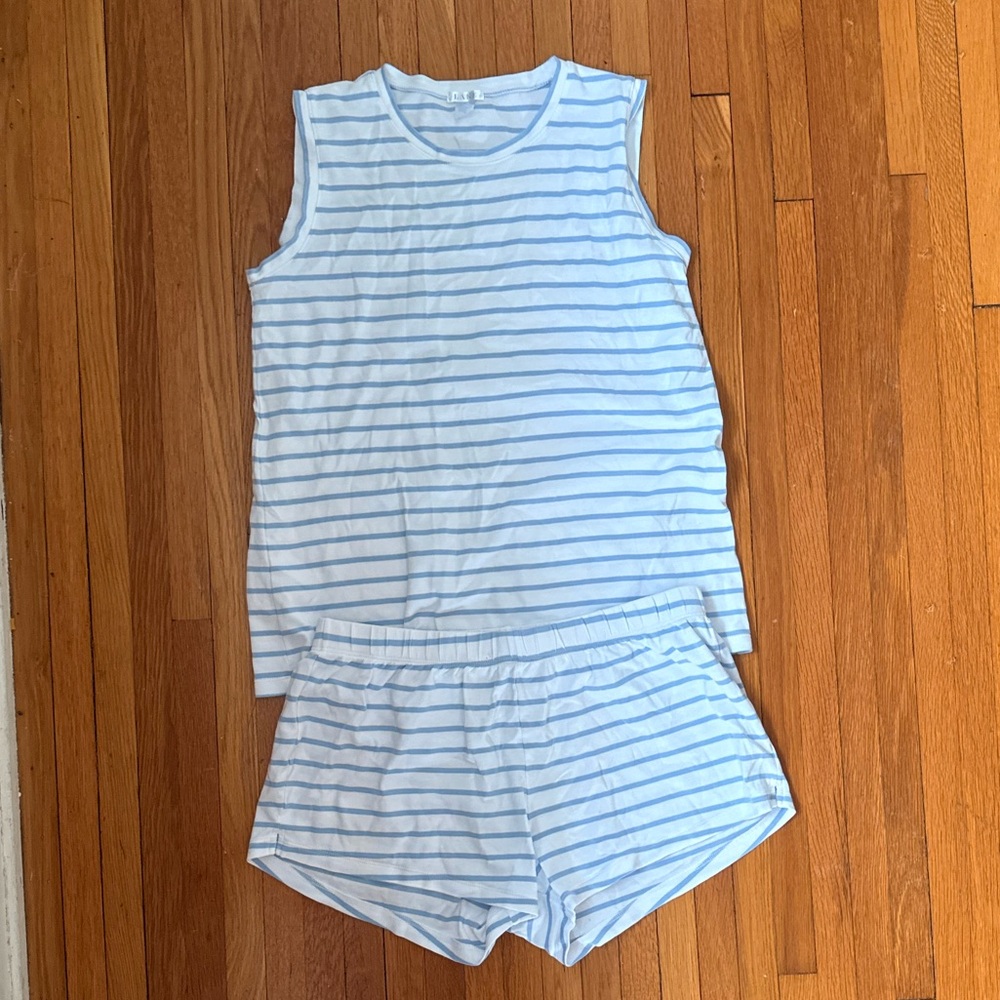 LAKE Pima Cotton Pajama Tank and Short Set